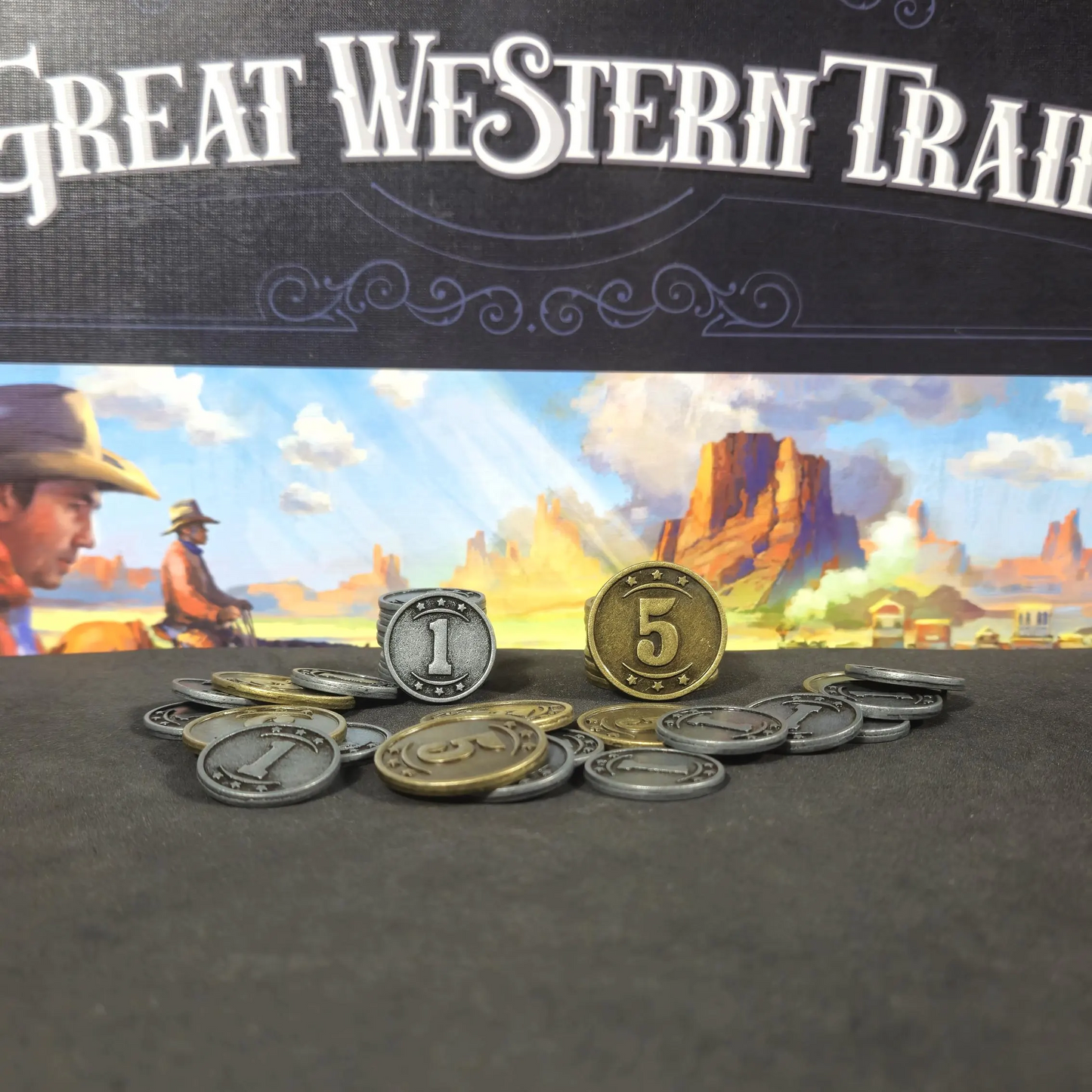 Set of metal coins for Great Western Trail and all expansions