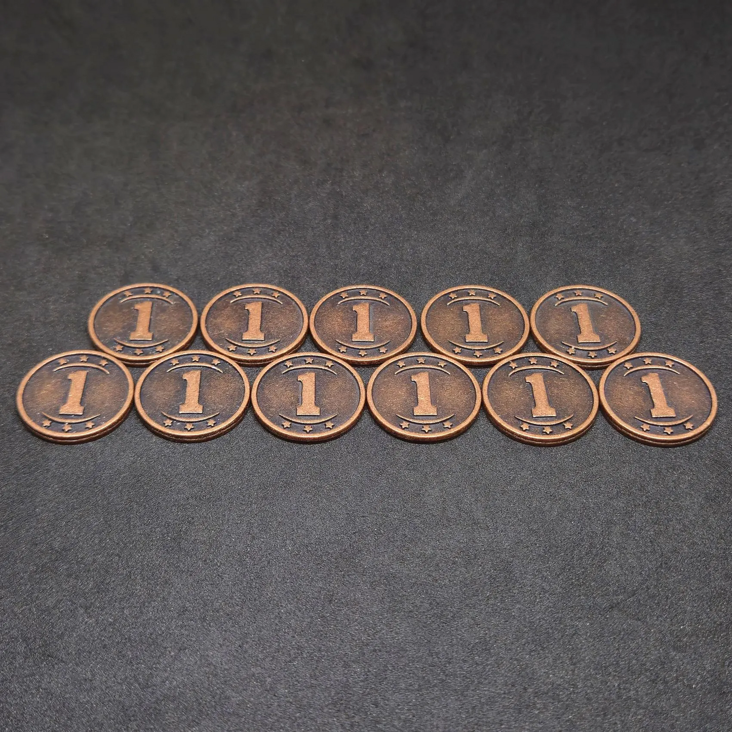 Bronze western metal coins of value 1 for board games, 20mm