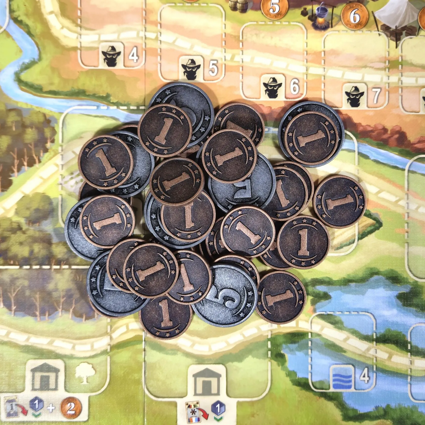 Set of metal coins for Great Western Trail and all expansions