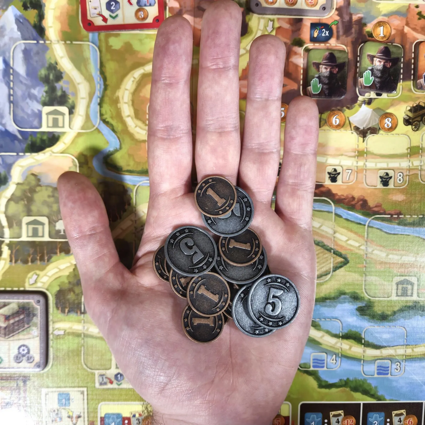 Set of metal coins for Great Western Trail and all expansions