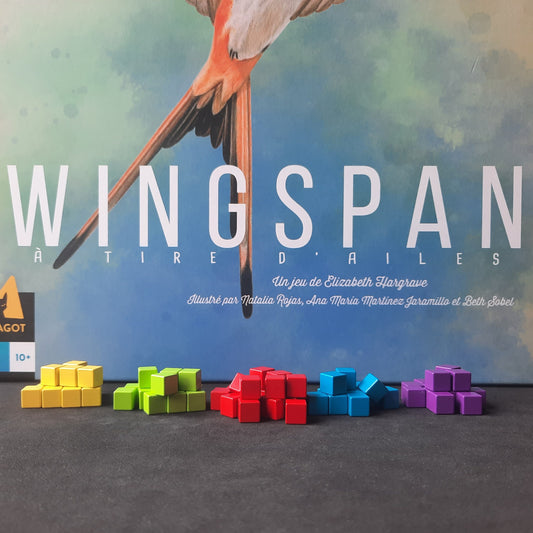 Ensemble de 40 cubes en métal pour Wingspan, 8mm