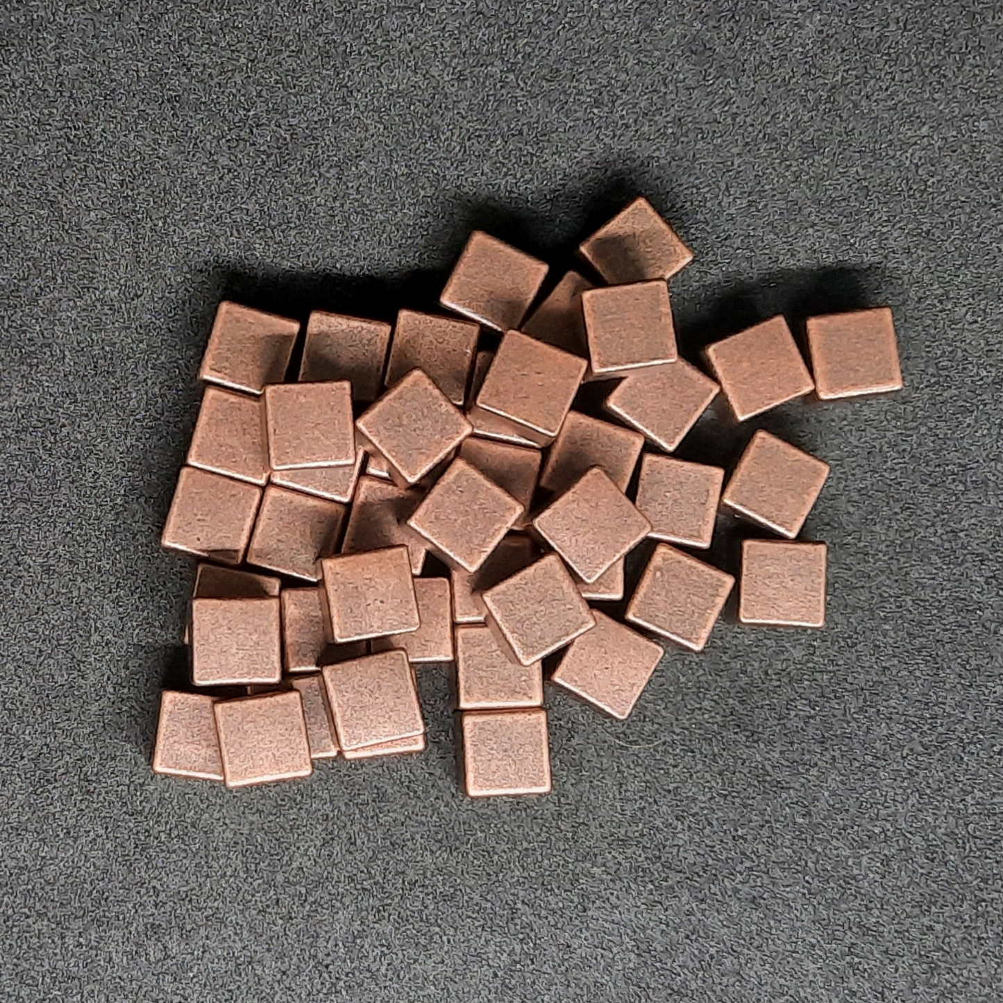 Bronze metal cubes for board games, 8mm