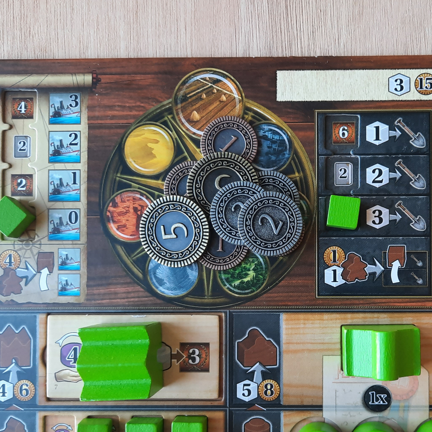 Ensemble de 125 pièces en métal pour Terra Mystica ou Age of Innovation