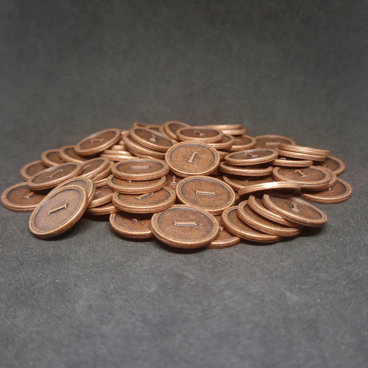 Pièces romaines en métal de valeur 1 couleur bronze pour jeux de société, 20mm