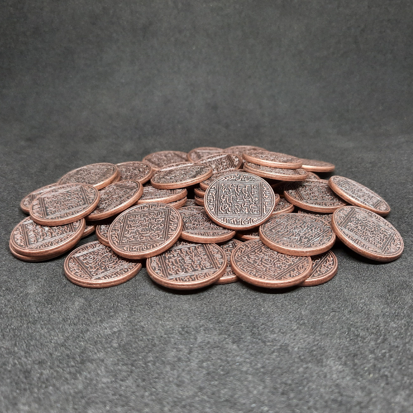 Arabic bronze metal coins for board games, 22mm