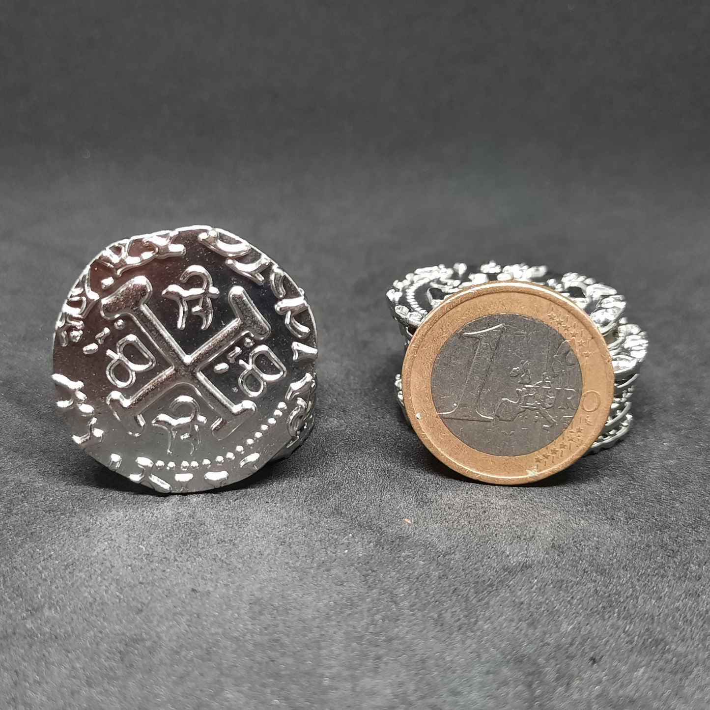 Silver pirate metal coins for board games, 20mm and 30mm