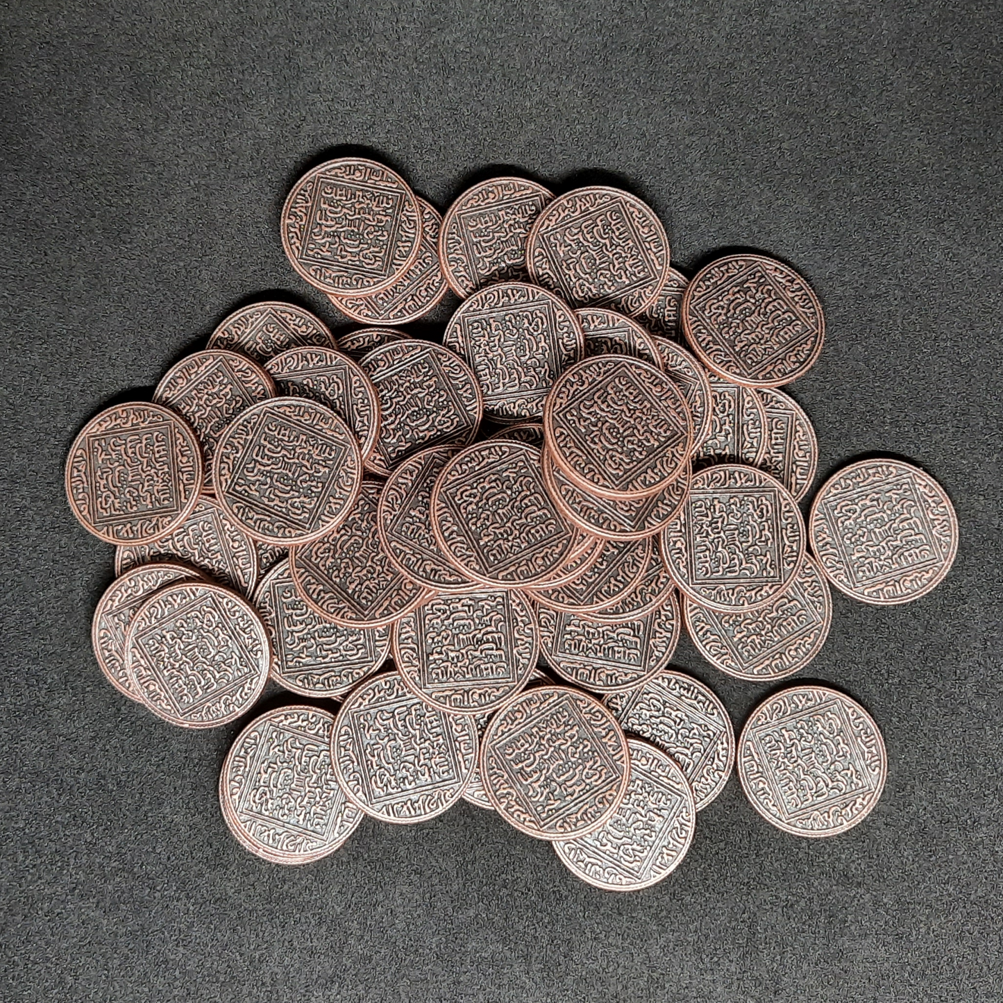 Arabic bronze metal coins for board games, 22mm