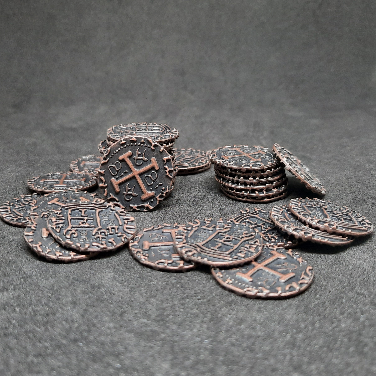 Antique bronze pirate metal coins for board games, 20mm