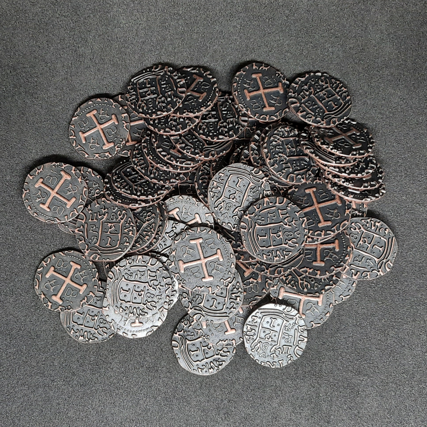 Antique bronze pirate metal coins for board games, 20mm