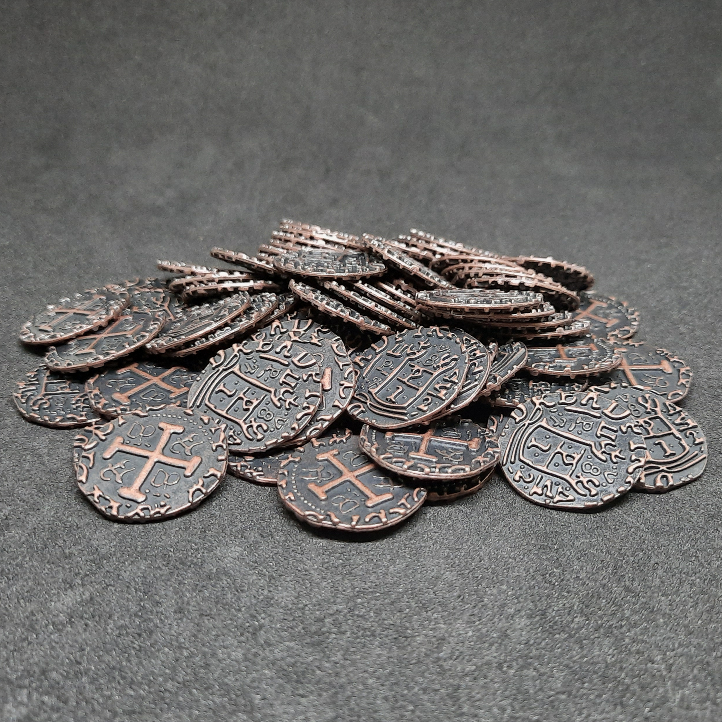 Antique bronze pirate metal coins for board games, 20mm