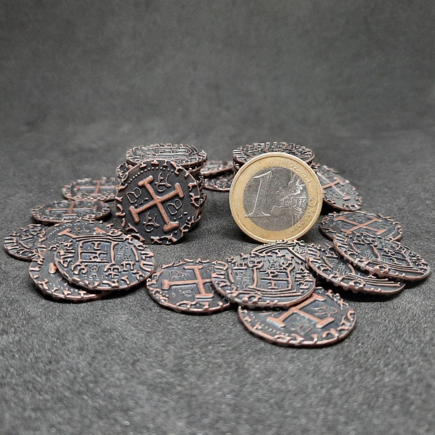 Antique bronze pirate metal coins for board games, 20mm