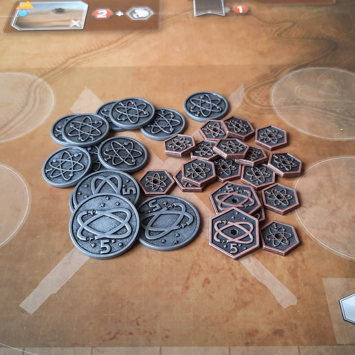 Set of spatial metal coins for Dune Imperium