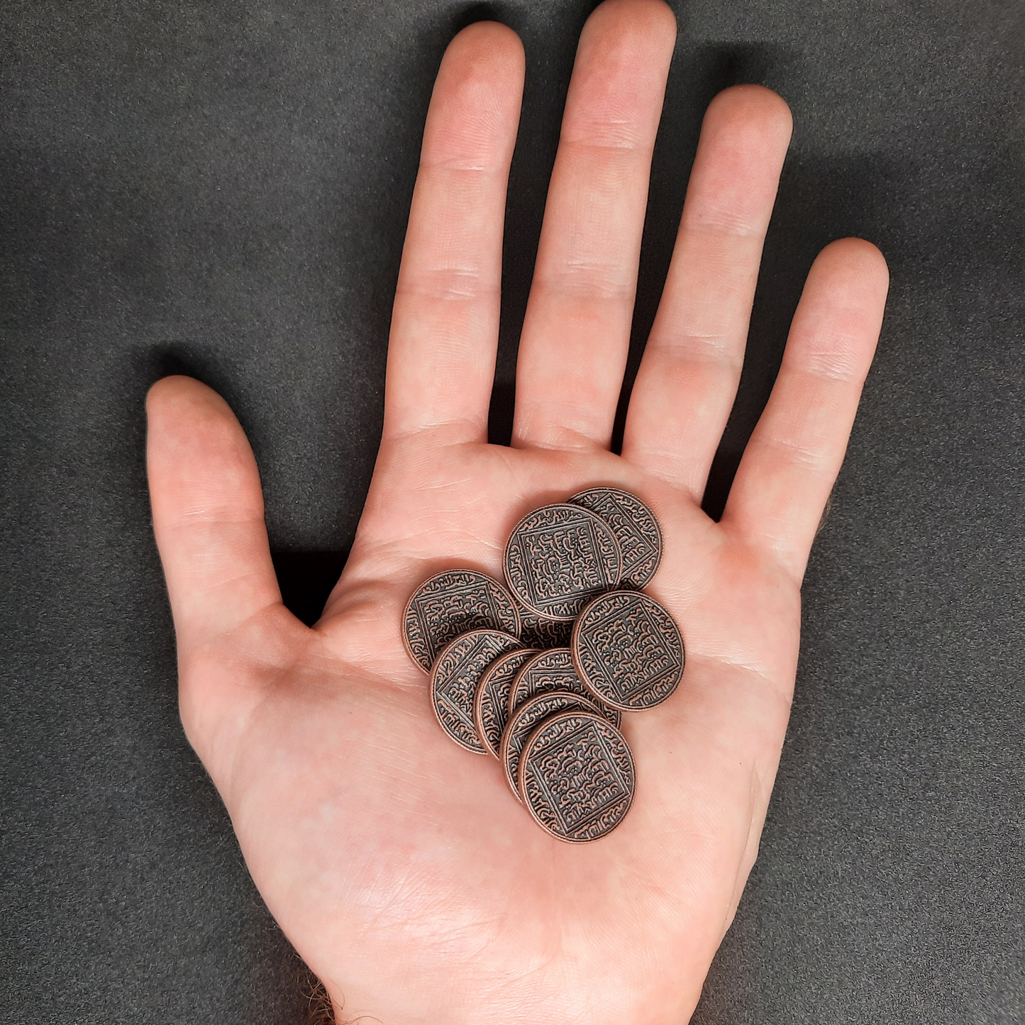 Arabic bronze metal coins for board games, 22mm