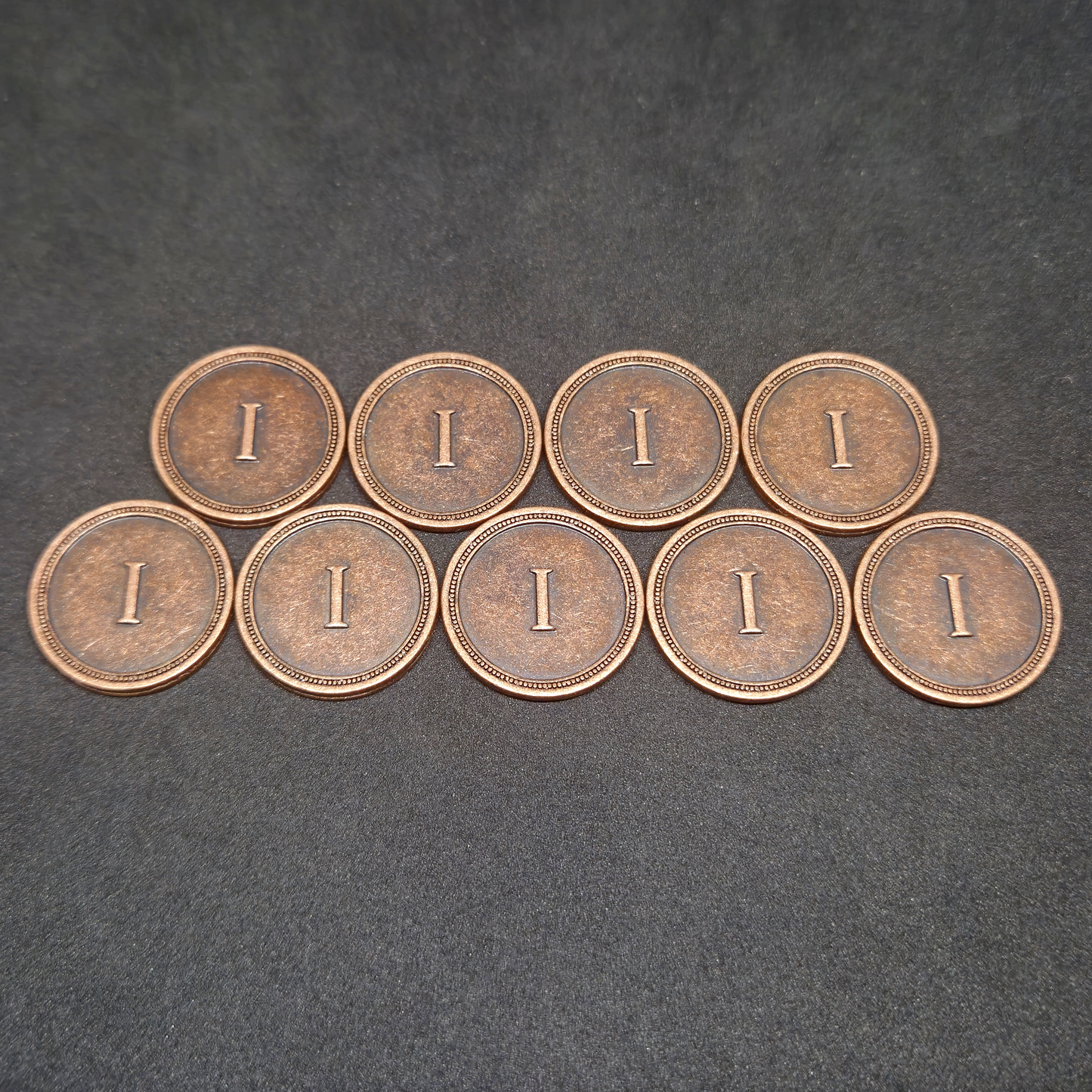 Pièces romaines en métal de valeur 1 couleur bronze pour jeux de société, 20mm