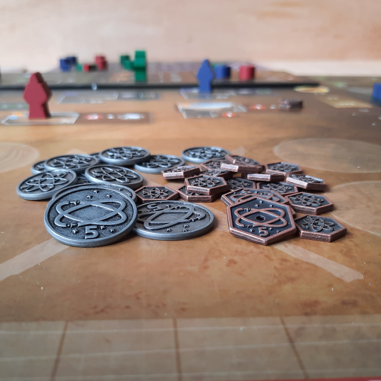 Set of spatial metal coins for Dune Imperium