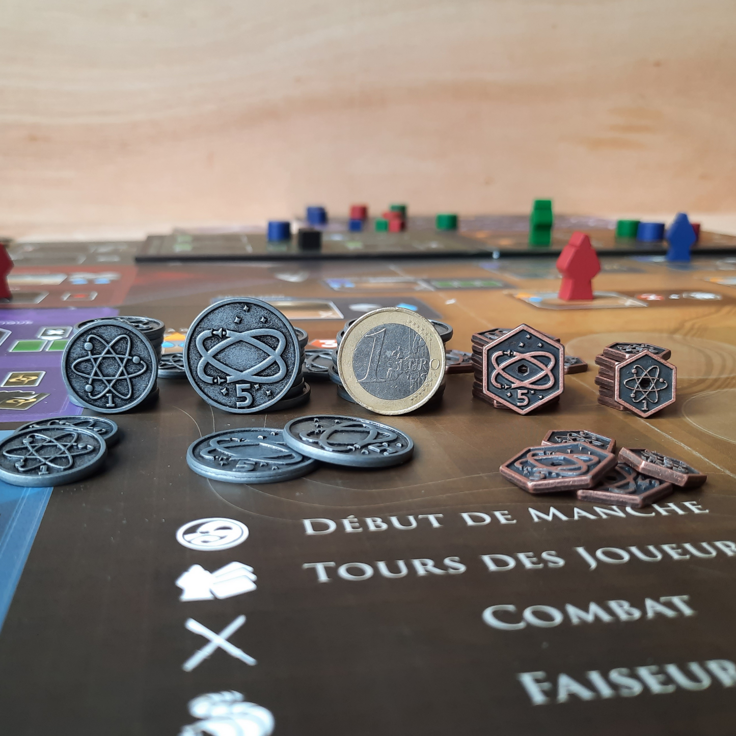 Set of spatial metal coins for Dune Imperium