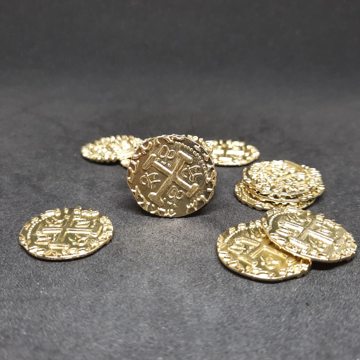 Gold pirate metal coins for board games, 20mm and 30mm