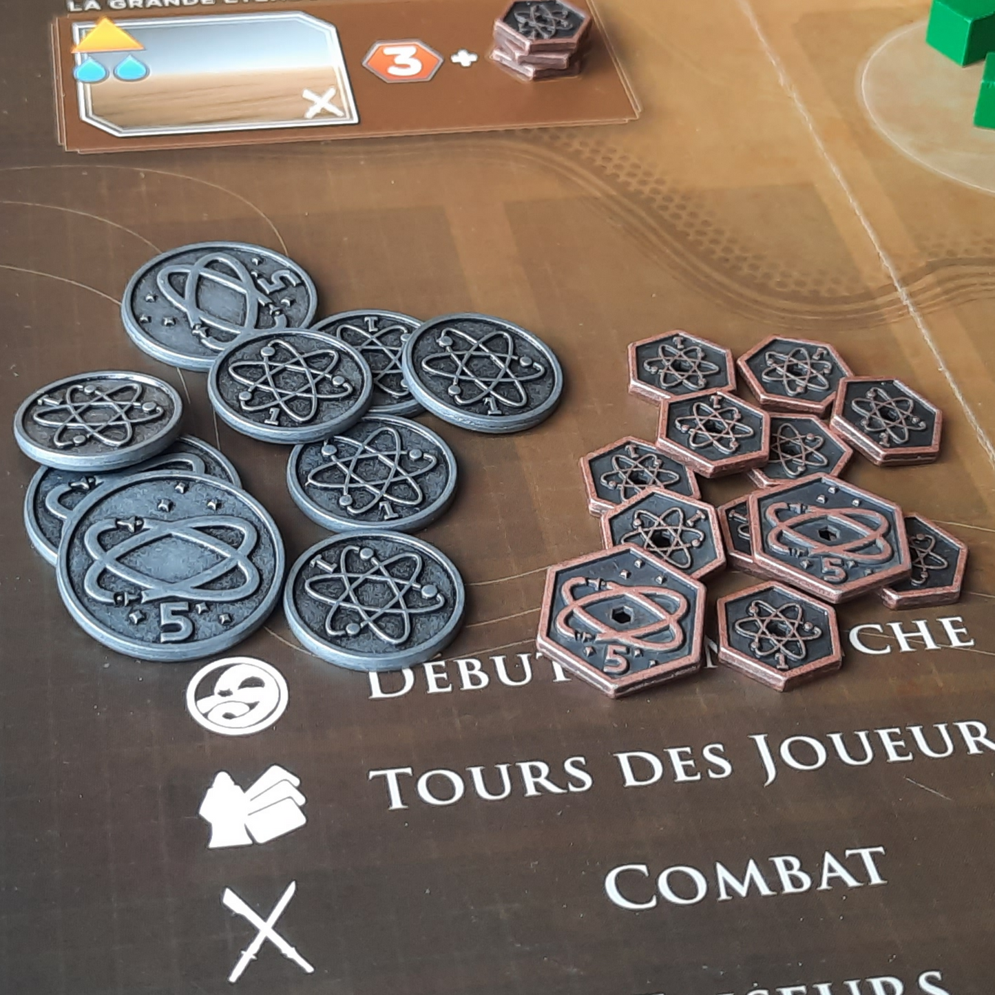 Set of spatial metal coins for Dune Imperium