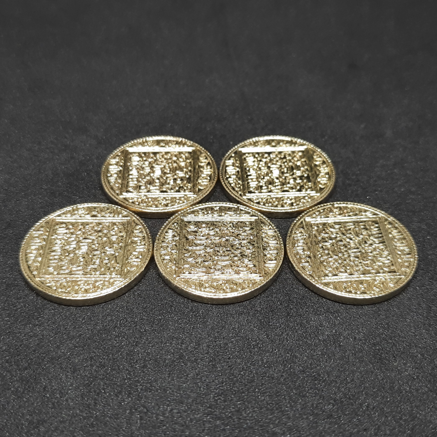 Arabic gold metal coins for board games, 22mm