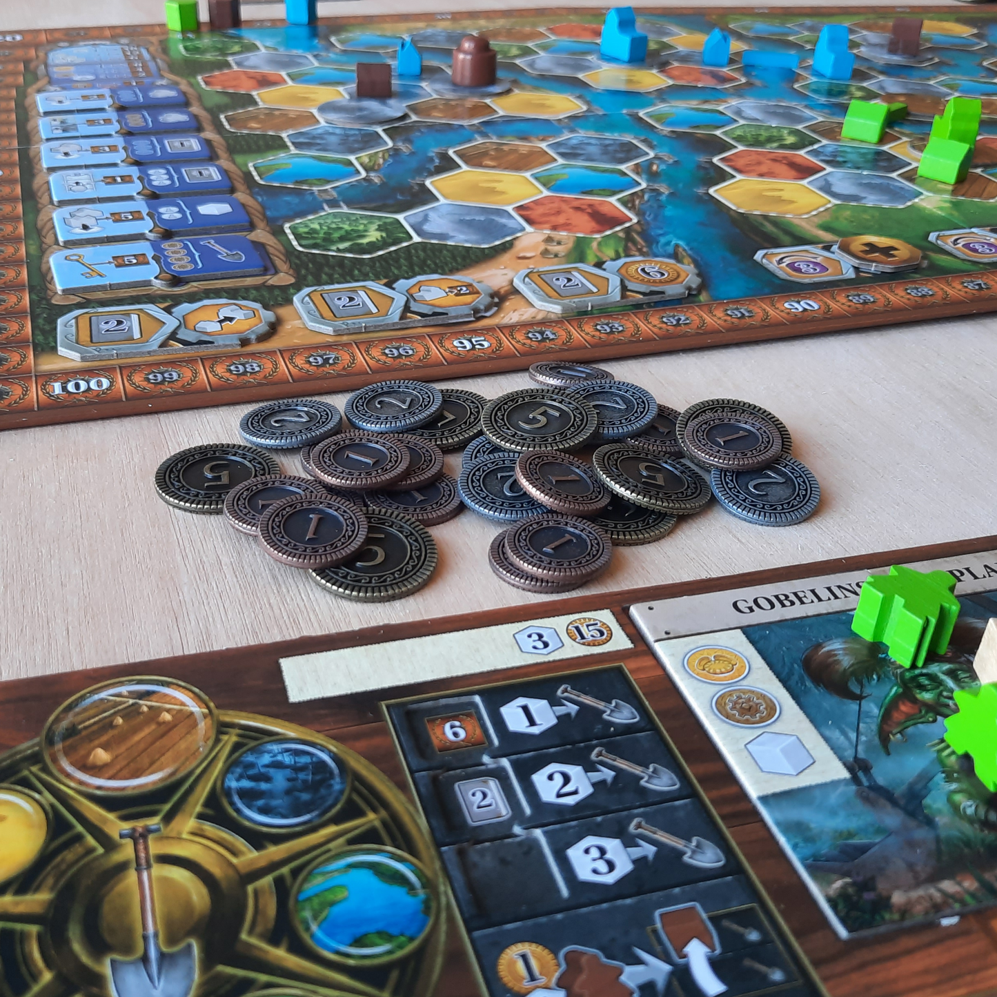 Ensemble de 125 pièces en métal pour Terra Mystica ou Age of Innovation